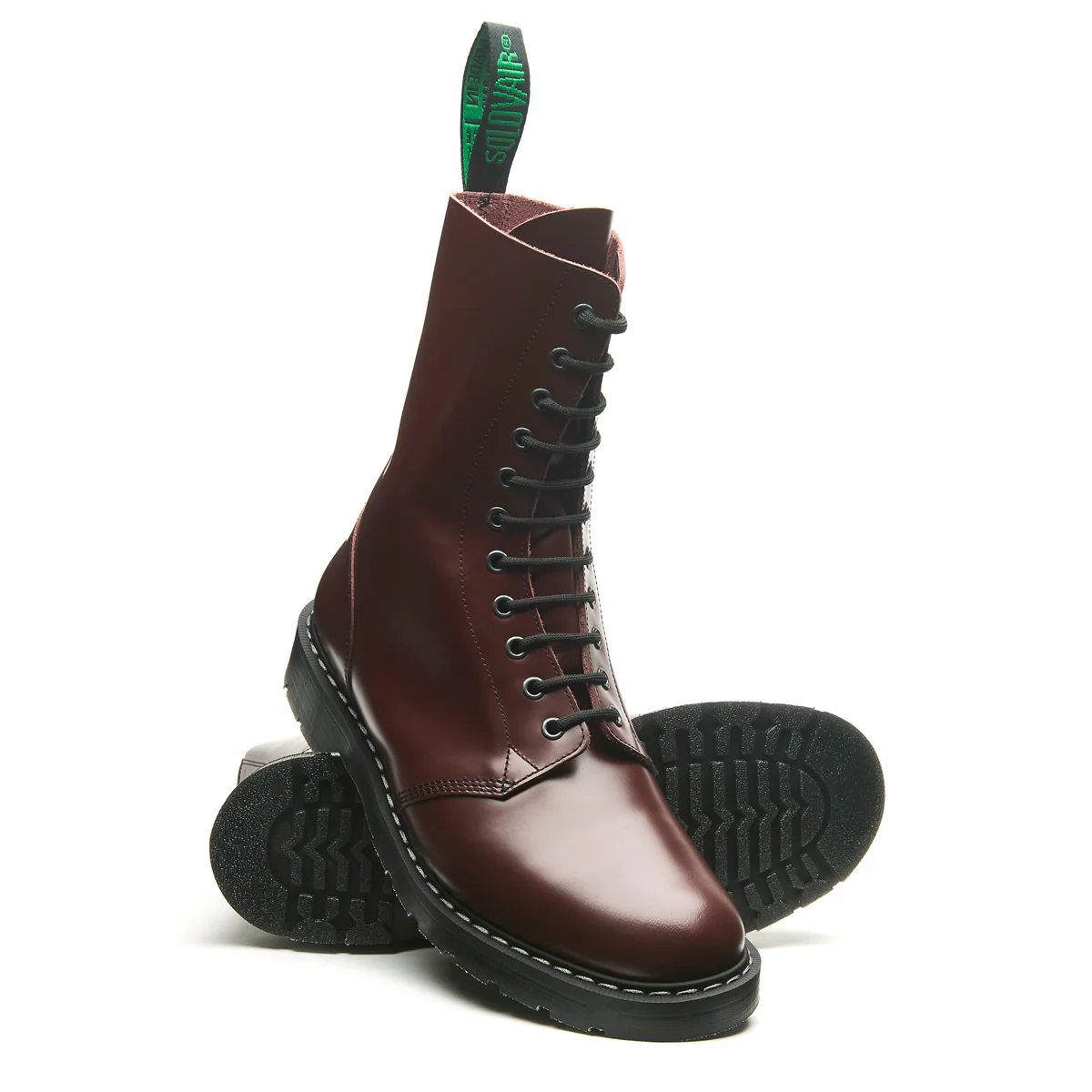 Oxblood Hi-Shine 11 Eye Astronaut Boot