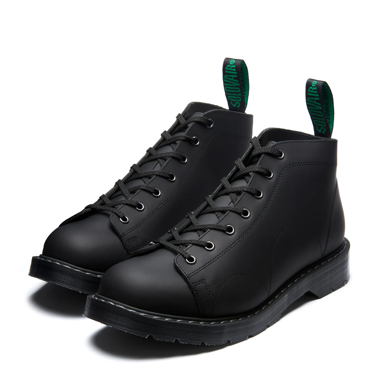 Black Greasy 7 Eye Monkey Boot