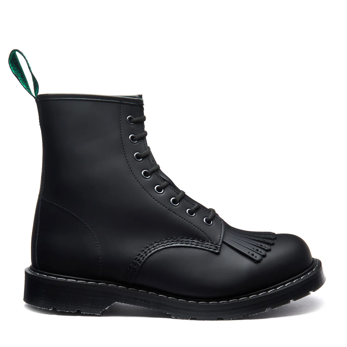 138-black-greasy-8-eye-derby-boot-brogue-kiltie-3.webp Black Greasy 8 Eye Derby Boot & Brogue Kiltie