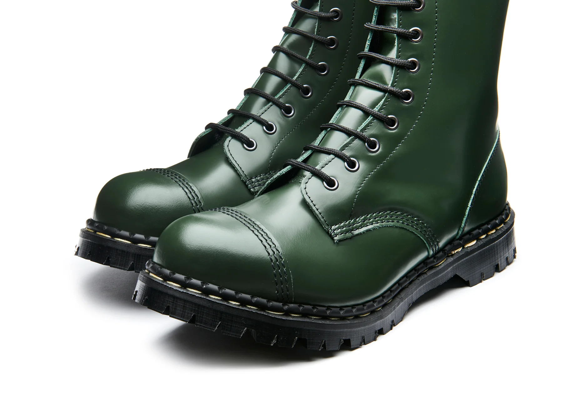 1974-green-hi-shine-10-eye-steel-toe-capped-derby-boot-3.webp Green Hi Shine 10 Eye Steel Toe Capped Derby Boot