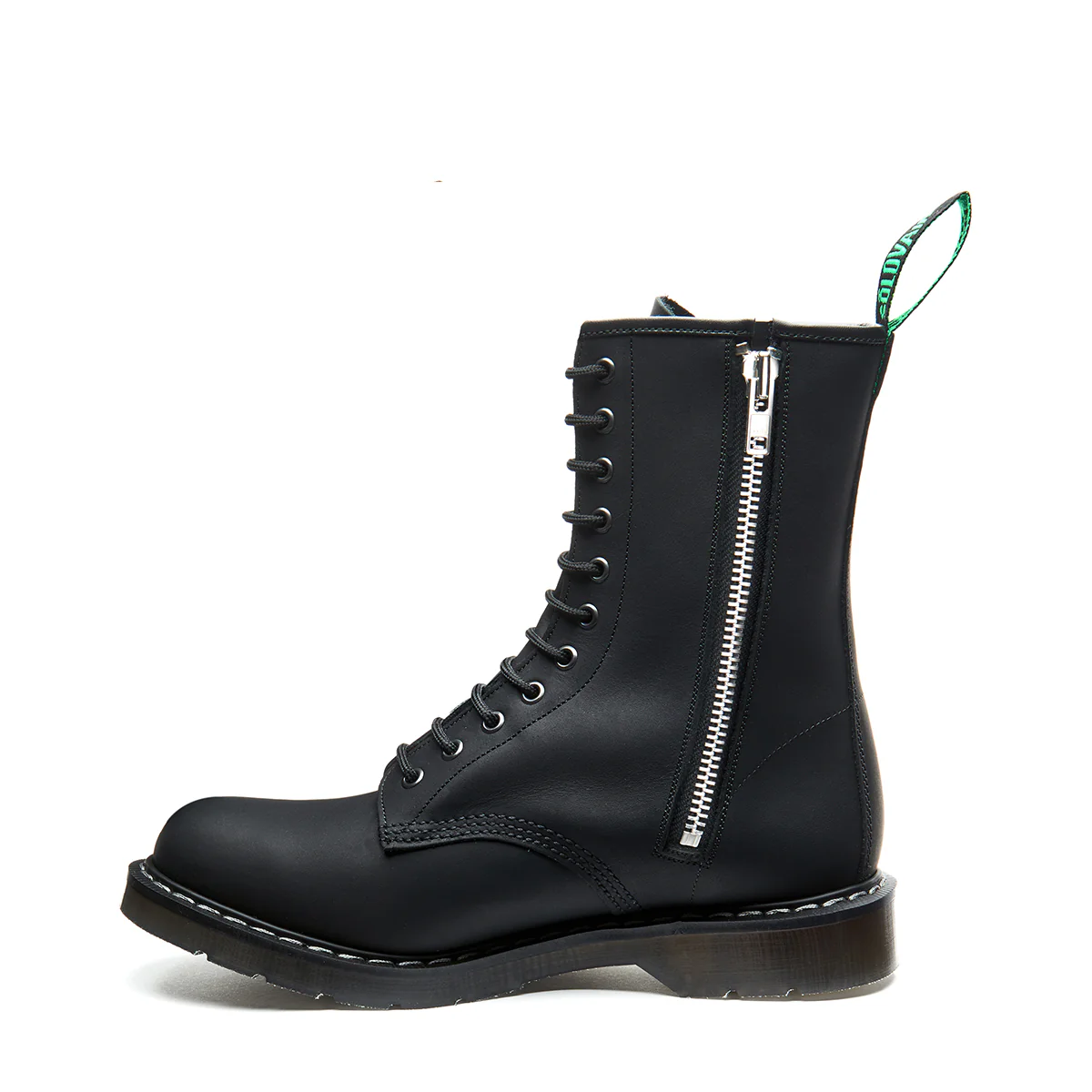 2084-black-greasy-11-eye-zip-derby-boot-1.webp Black Greasy 11 Eye Zip Derby Boot