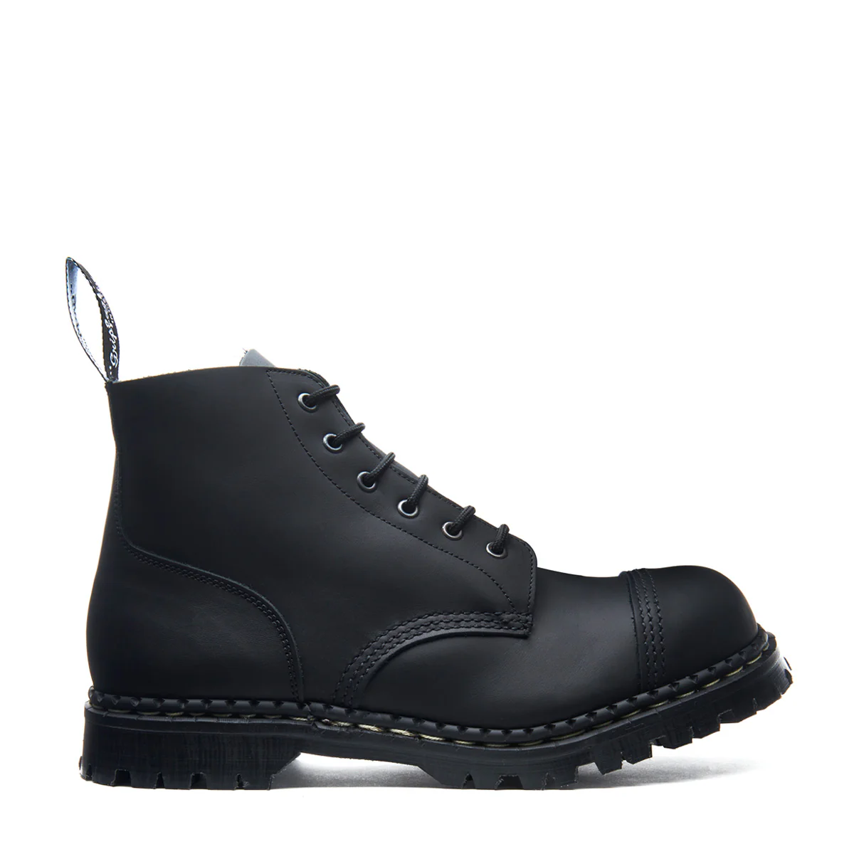 2487-black-greasy-6-eye-steel-toe-capped-derby-boot-1.webp Black Greasy 6 Eye Steel Toe Capped Derby Boot