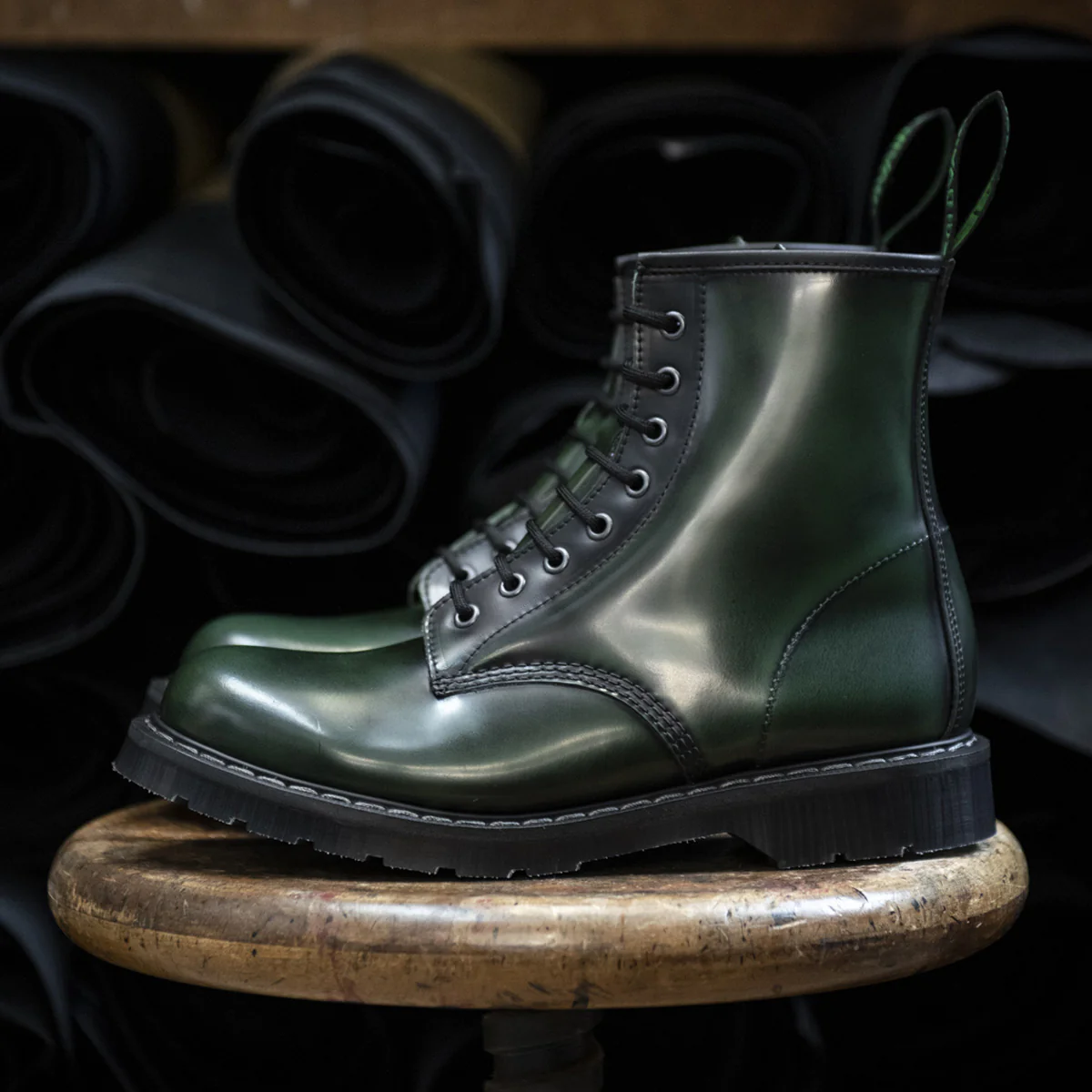 3304-green-rub-off-8-eye-derby-boot-2.webp Green Rub-Off 8 Eye Derby Boot