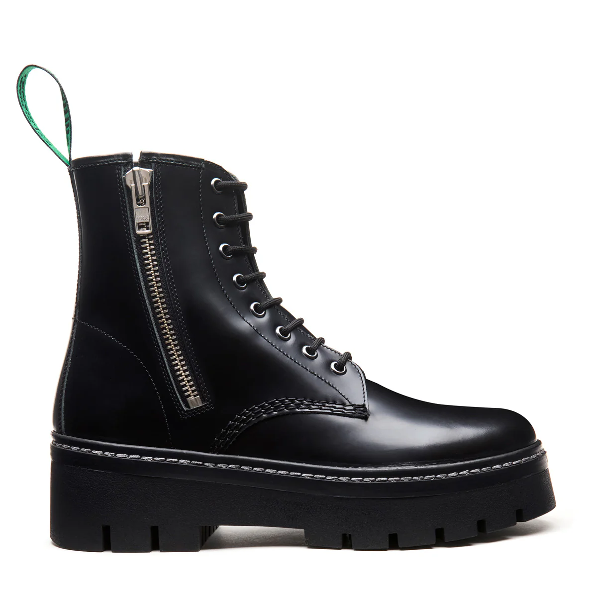 3541-black-hi-shine-8-eye-zipped-platform-derby-boot-1.webp Black Hi-Shine 8 Eye Zipped Platform Derby Boot