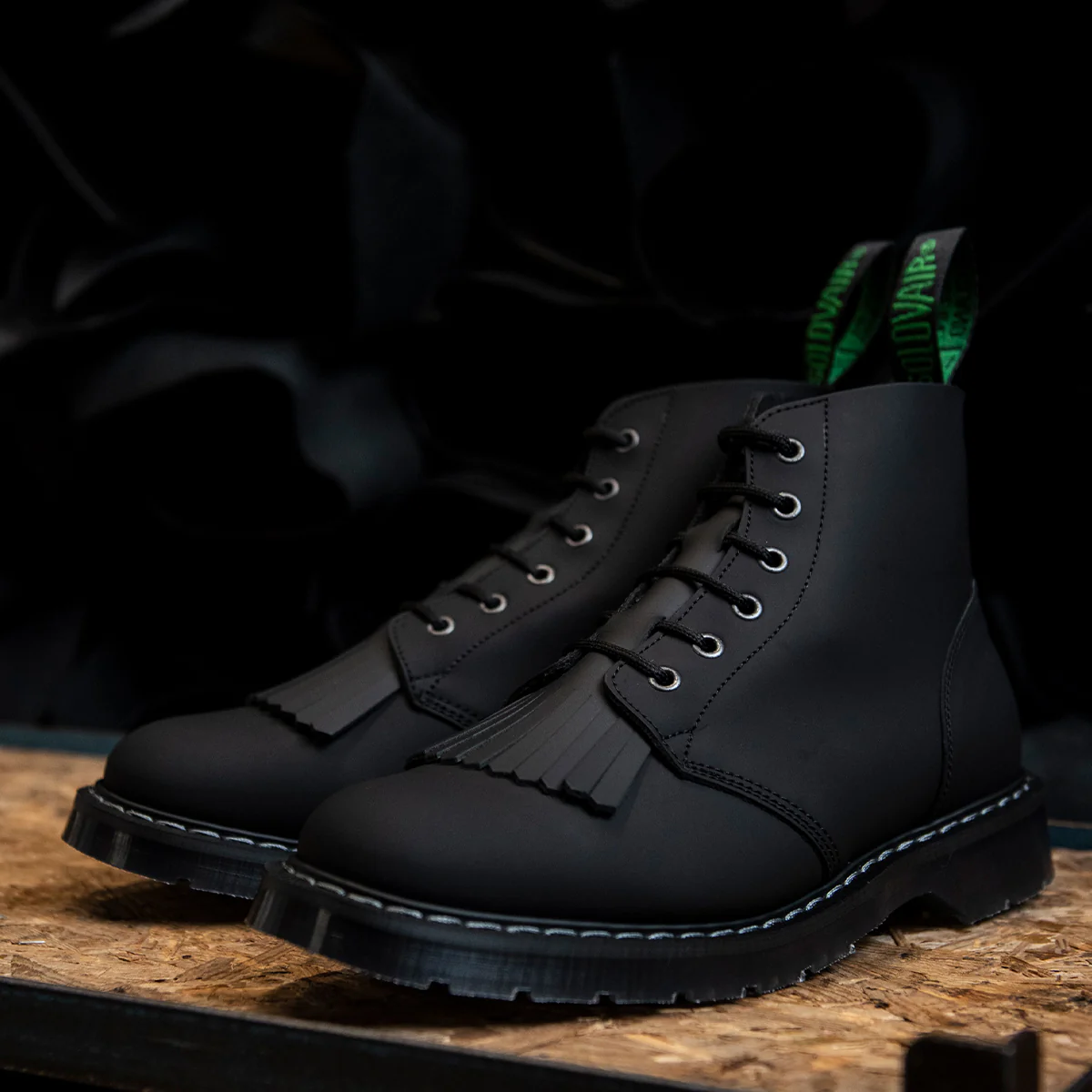 4349-black-greasy-6-eye-astronaut-boot-boot-kiltie-1.webp Black Greasy 6 Eye Astronaut Boot & Boot Kiltie