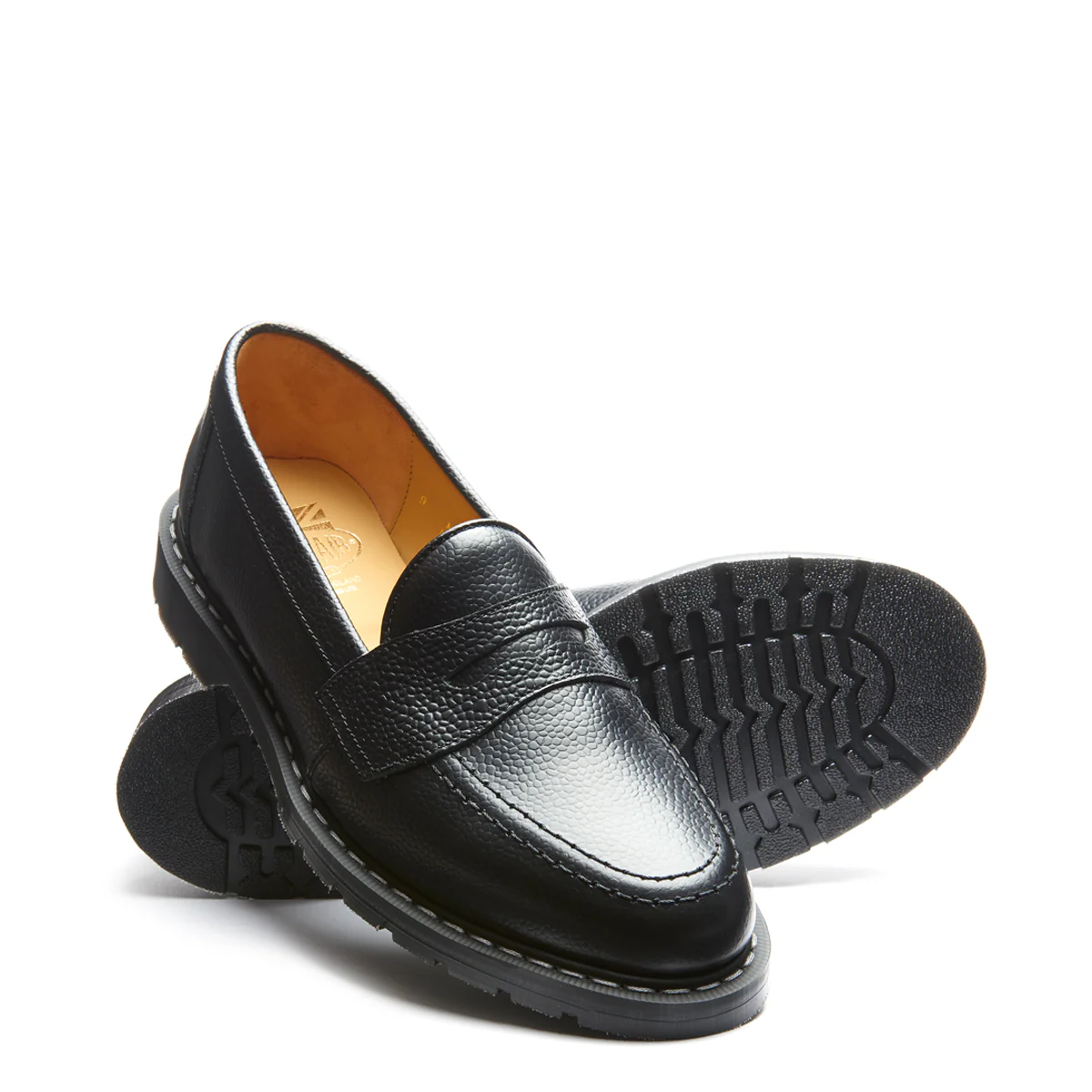 438-black-hi-shine-grain-penny-loafer-2.webp Black Hi-Shine Grain Penny Loafer