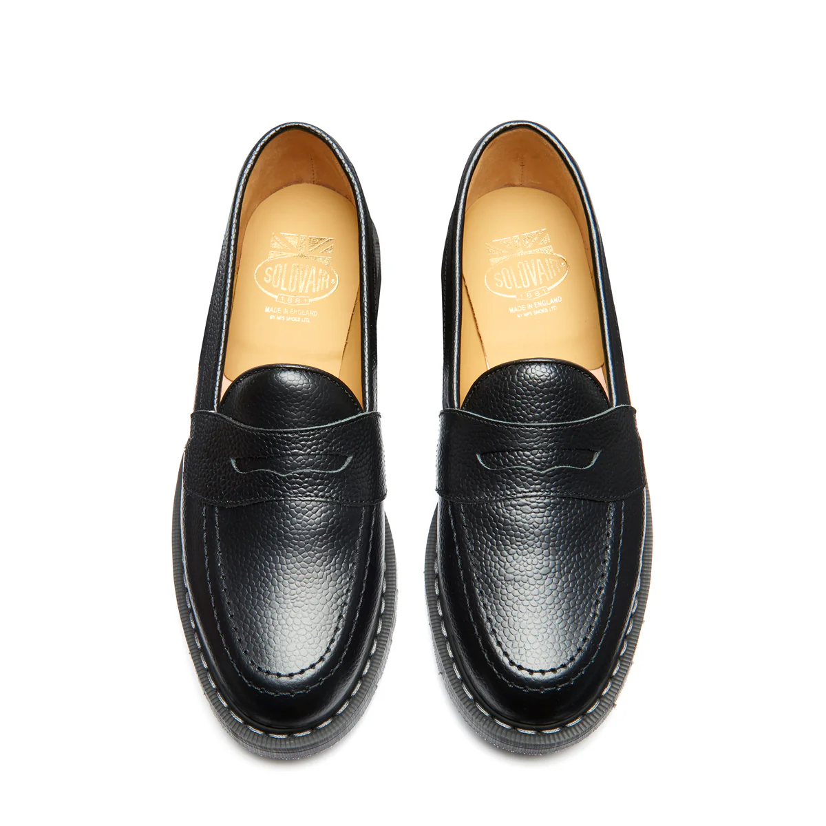 438-black-hi-shine-grain-penny-loafer-3.webp Black Hi-Shine Grain Penny Loafer