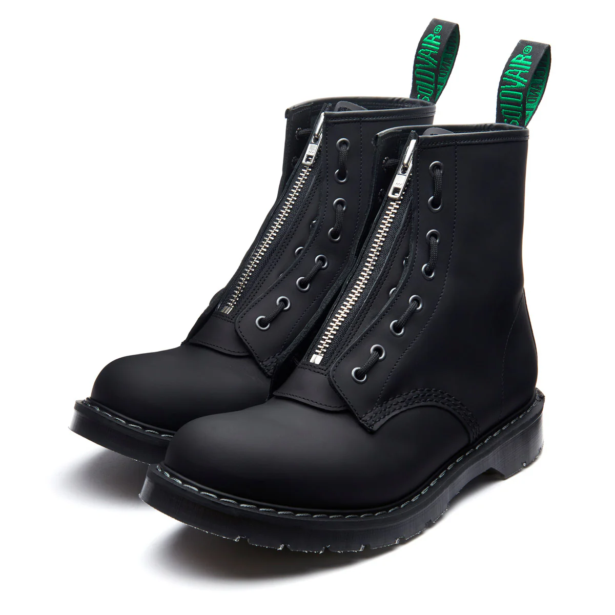 4392-black-greasy-8-eye-derby-boot-zip-guard-1.webp Black Greasy 8 Eye Derby Boot & Zip Guard