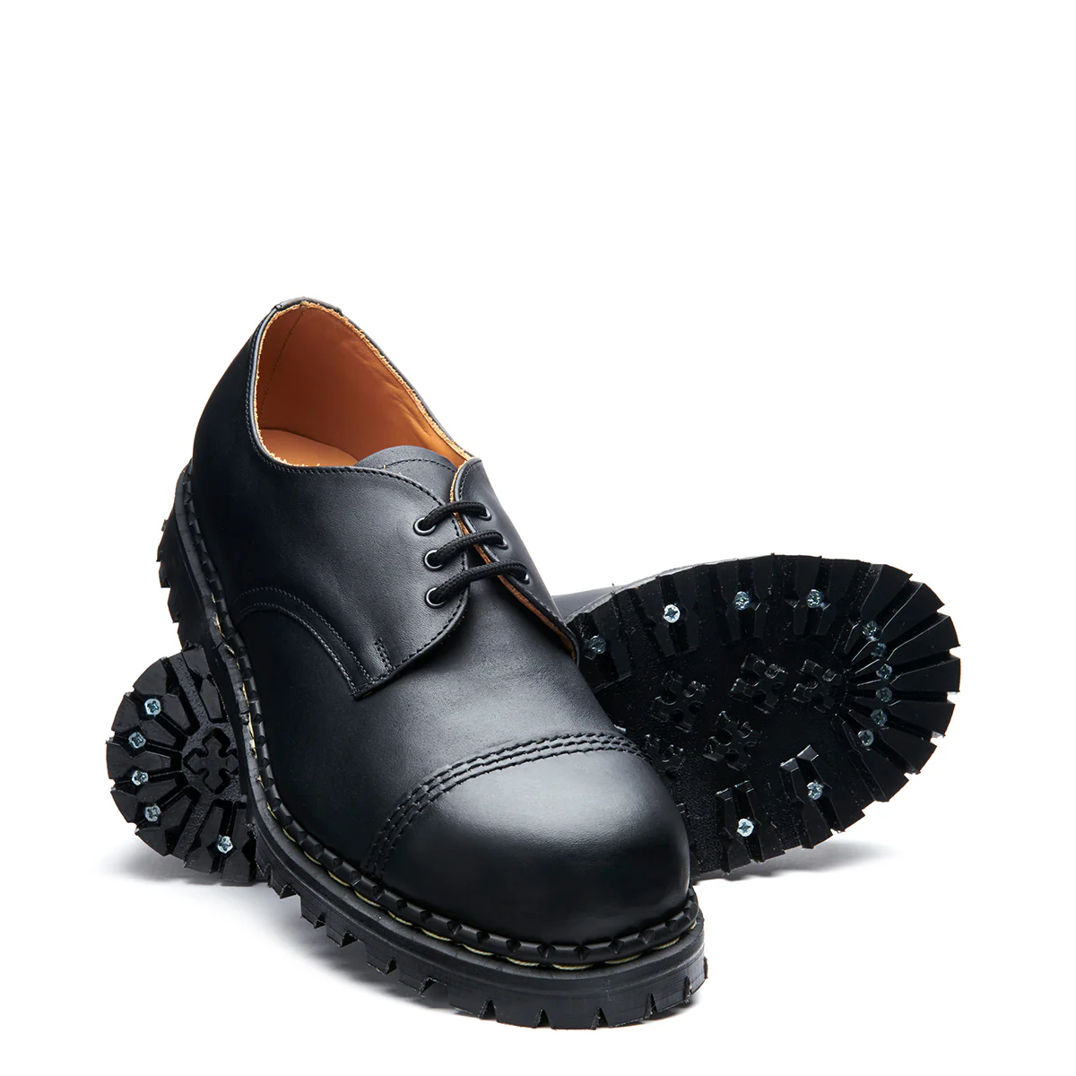 Black Greasy Steel Toe Capped Gibson Shoe