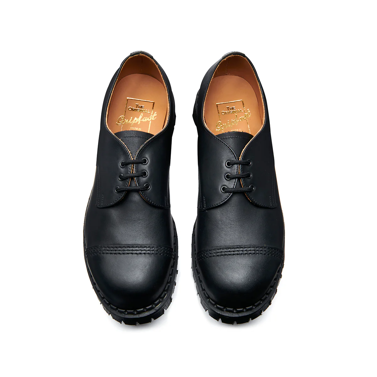 Black Greasy Steel Toe Capped Gibson Shoe