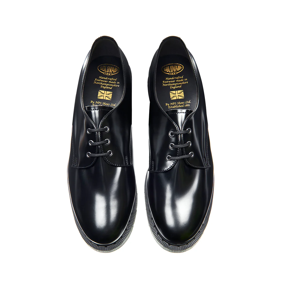5049-black-vegan-hi-shine-gibson-shoe-4.webp Black Vegan Hi-Shine Gibson Shoe