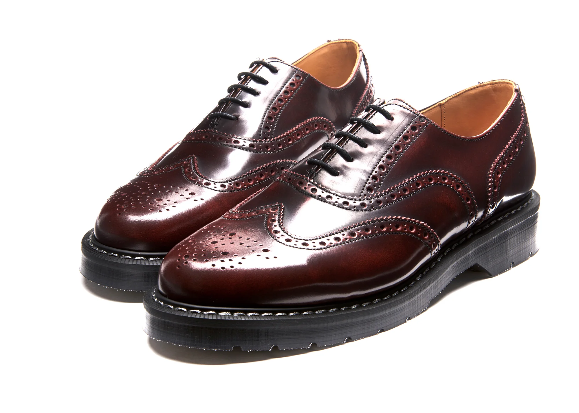 Burgundy Rub-Off English Brogue Shoe