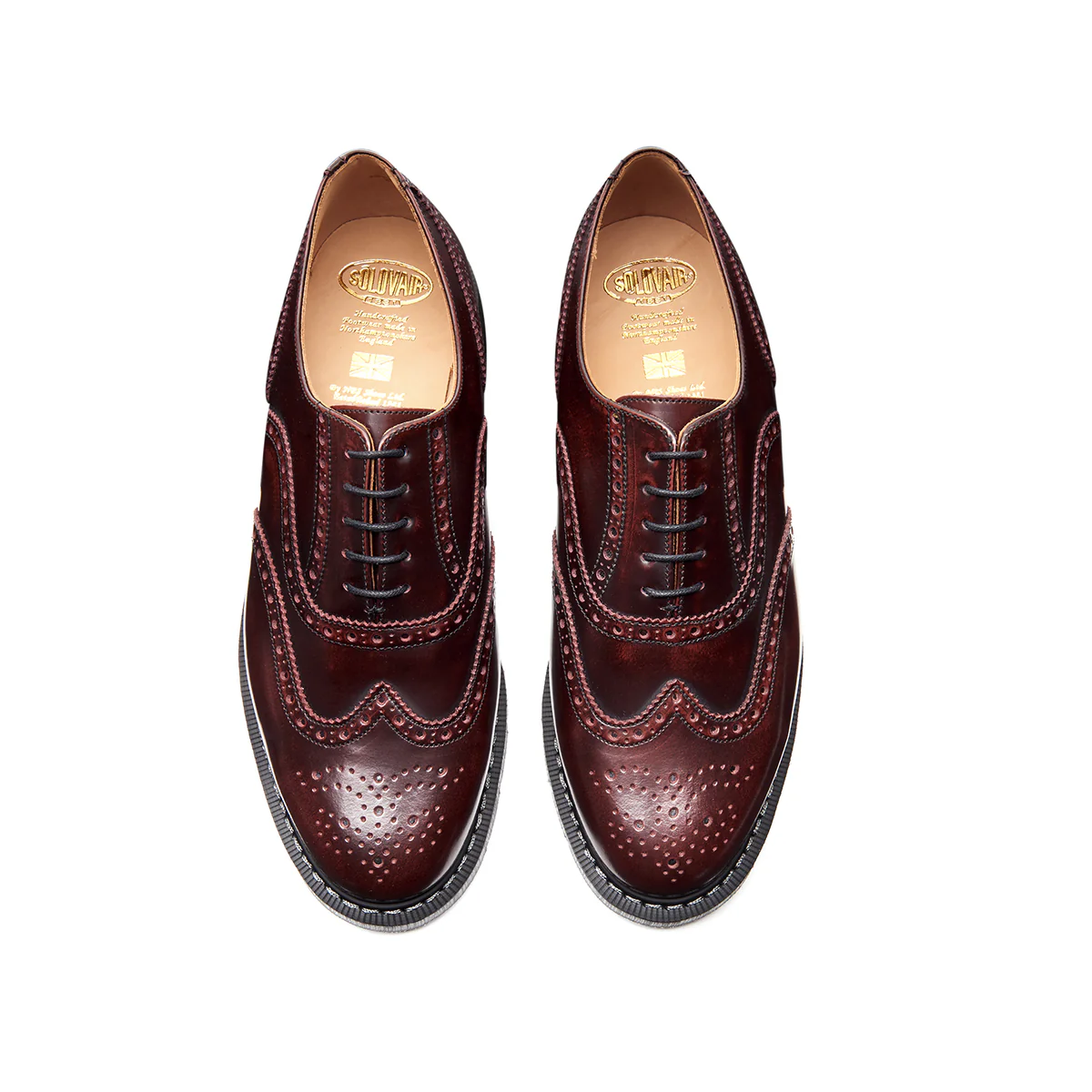 Burgundy Rub-Off English Brogue Shoe