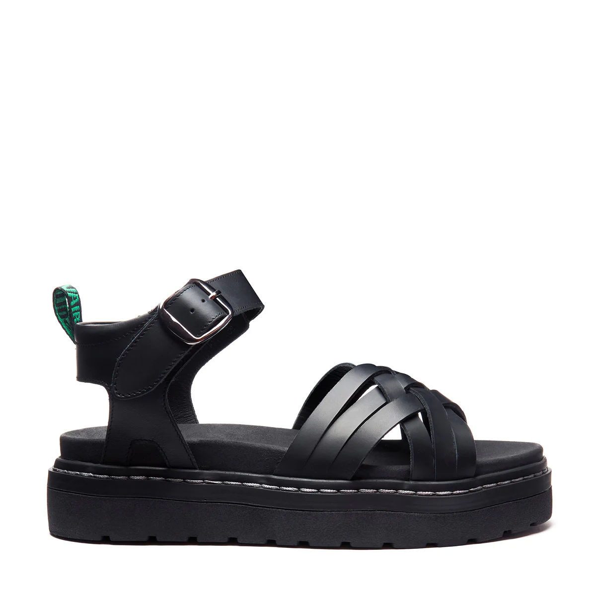 5562-eydon-black-greasy-one-strap-crossover-sandal-1.webp Eydon - Black Greasy One Strap Crossover Sandal