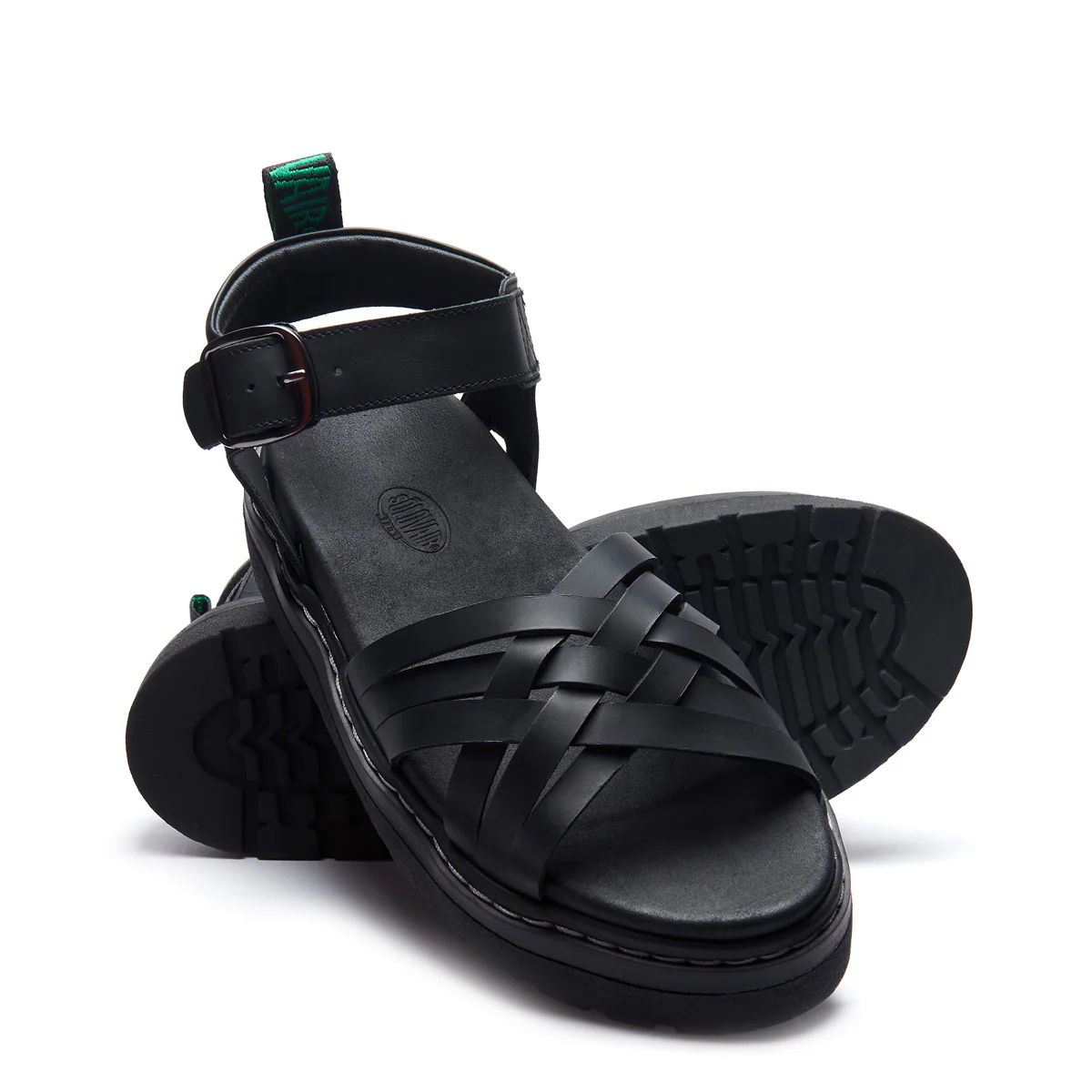5562-eydon-black-greasy-one-strap-crossover-sandal-2.webp Eydon - Black Greasy One Strap Crossover Sandal