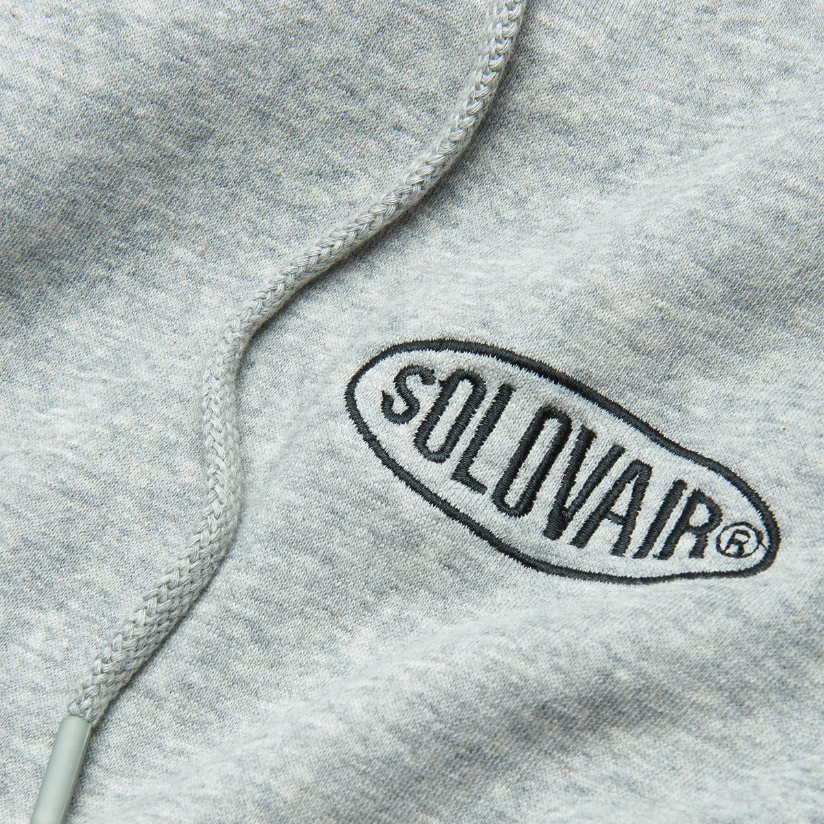 Solovair L/S Logo Pullover Hoodie - Grey