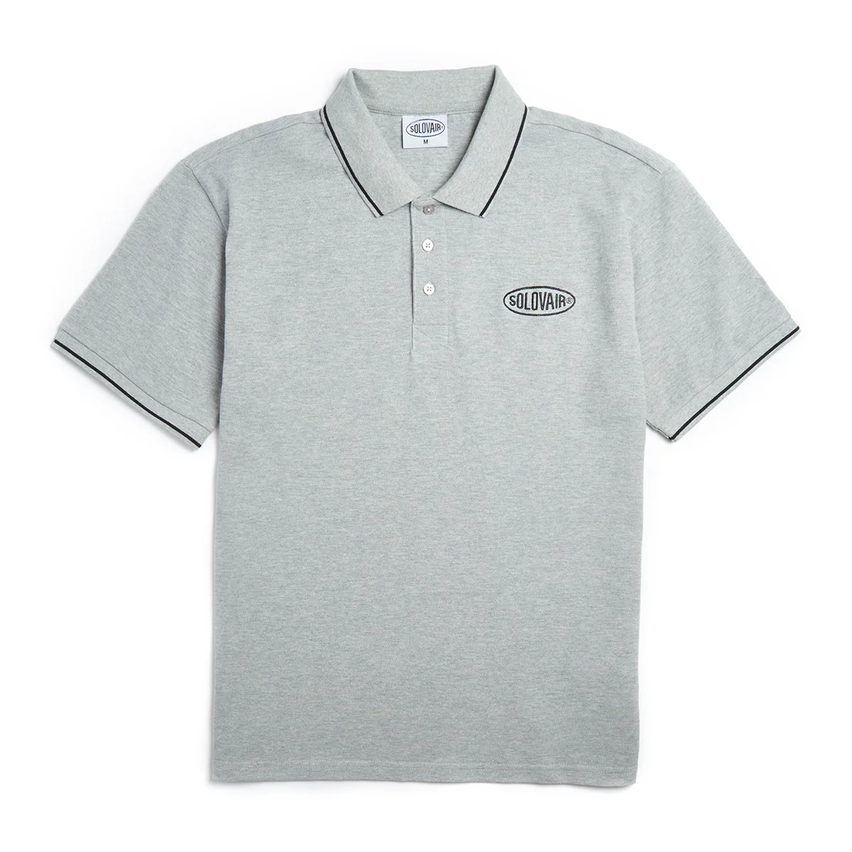 6408-solovair-s-s-polo-shirt-grey-1.webp Solovair S/S Polo Shirt - Grey