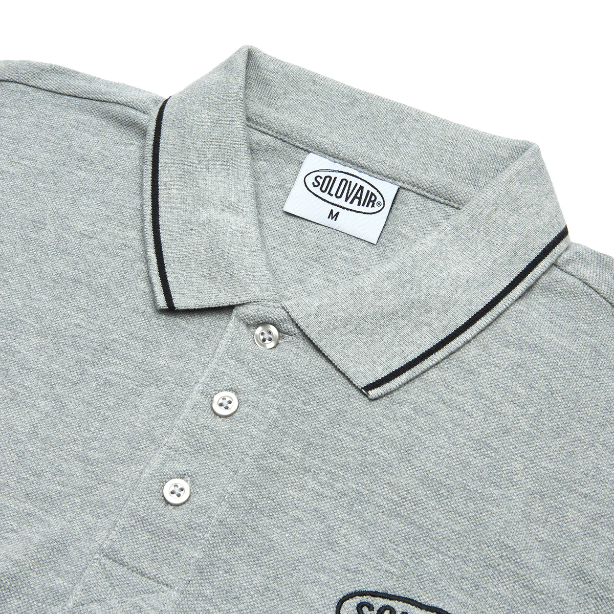 6408-solovair-s-s-polo-shirt-grey-3.webp Solovair S/S Polo Shirt - Grey