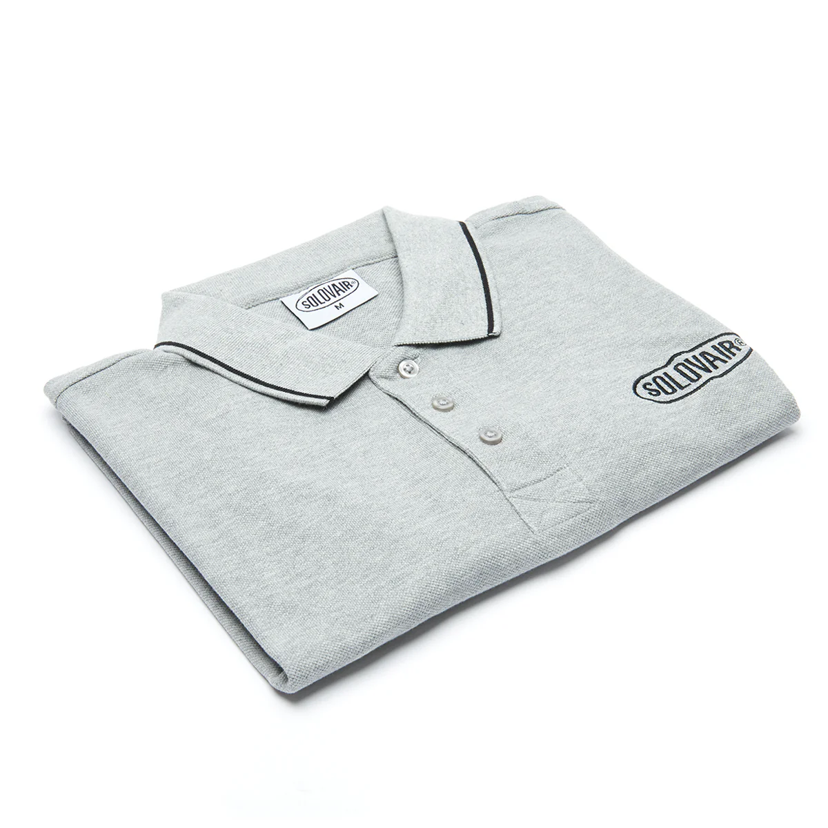 6408-solovair-s-s-polo-shirt-grey-6.webp Solovair S/S Polo Shirt - Grey